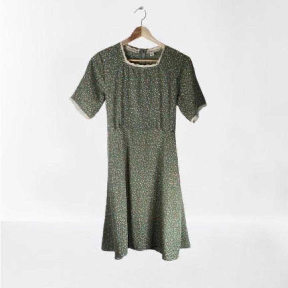 LYT Olive Floral Midi Dress